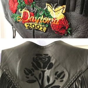 Vintage Leather Fringe Vest 2001 Daytona
